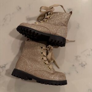Sparkly Gold Kids Boots Size 6